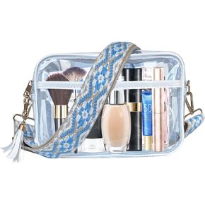 محافظ شفافة للنساء في الملعب، حقيبة محفظة شفافة مقاومة للماء سعة 3 لتر مع حزام قابل للتعديل، حقائب استاد شفافة للنساء، حقيبة شفافة صغيرة للحفلات الموسيقية والمهرجانات والأحداث الرياضية (أبيض) in Kuwait