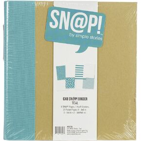 SIMPLE STORIES SNAP Binder 6X8 Teal, One Size