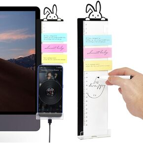 لوحة مذكرة لشاشة الكمبيوتر على شكل حيوان لطيف مع علامات المسح الجاف وحامل الهاتف، لوحة رسائل حامل الملاحظات اللاصقة لشاشة الكمبيوتر لخزائن شاشات الشاشات، اليسار واليمين (قطعتان) in Kuwait