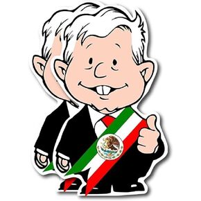 Amlo Lopez Obrador Amlito Presidente Precision Cut Decal | 2-Pack | Multiple Sizes (4.5x2.75)