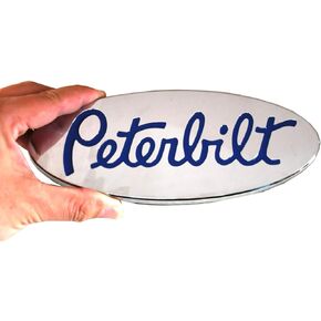 1pc Name Emblem Plate Custom CNC 6061 Logo Grille Fender 3D Badge Replacement for Peterbilt (Black Red)
