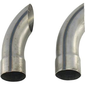 Exhaust Turn Down, 3 in Diameter, 9 in Long, Steel, Pair