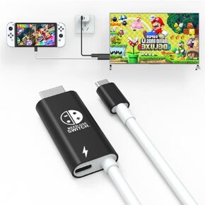 Switch Portable Dock，USB-C to HDMI TV Adapter for Switch/Switch OLED(Black)