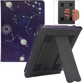 Stand Case for 6" Kindle Paperwhite (Fits 10th Generation 2018 and All Paperwhite Generations Prior to 2018) Cover with Auto Sleep/Wake/Double Hand Strap (Apricot Blossom)