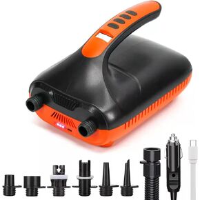 20PSI High Pressure SUP Air Pump - Rechargeable SUP Pump 12V Stand Up Paddle Board Electric Pump Inflator/Deflator - Portable Air Compressor for Inflatables Boats,Tent,Stand Up Paddle Boards