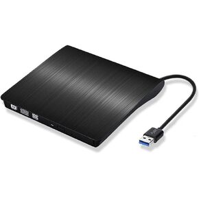 navor External CD/DVD Drive USB 3.0, Portable High Speed Data Transfer RW Drive DVD/CD ROM Rewriter Burner, Compatible with Windows, Linux, Mac, Laptop, PC, Tablet