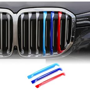 KUNGKIC Front Grill Insert Trim Strips for 2019-2022 G07 X7 7-Beam Exact Fit Cover Accessories Sport Style 3pcs