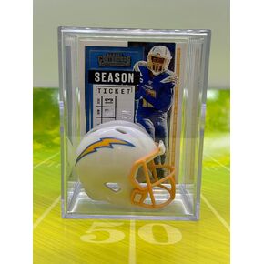 Los Angeles Chargers NFL Helmet Shadowbox w/Keenan Allen card
