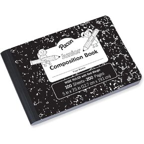 PACON PMMK37090 Pacon Junior Composition Book, 5 x 7-1/2 Inches, 3/8 Inch Ruled, 100 Sheets