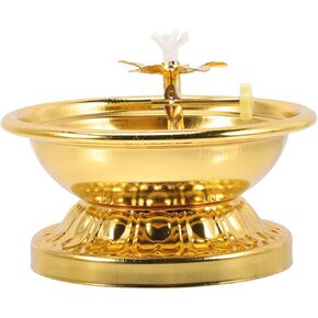 Cabilock Oil Lamps for Indoor Use Oil lamp Dish Retro Oil lamp Chamber Oil lamp Brass Kerosene lamp Desk Topper lamp Holder Taper Butter lamp Vintage Kerosene lamp