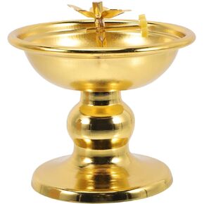 Cabilock Oil Lamps for Indoor Use Oil lamp Dish Retro Oil lamp Chamber Oil lamp Brass Kerosene lamp Desk Topper lamp Holder Taper Butter lamp Vintage Kerosene lamp