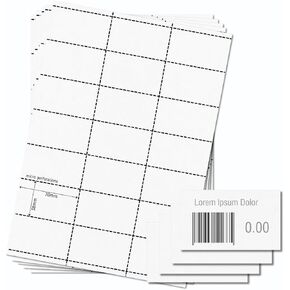 Shelf Edge Labels [525 Pack] 38x70mm Custom Printable A4 Card 21 Perforated Labels/Sheet for Retail Barcodes, Price Stickers, Point of Sale, Product Info, Shelf Promotions Incl Template