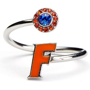 Stone Armory University of Florida Gators Jewelry for Women - Orange Florida Gator Rings with Crystals - Hypoallergenic and Adjustable Sizes 5-12 - Florida Gator Gifts for Women