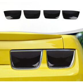 Rear Taillight Tail Light Lamp Cover Trim Kit 4Pcs Compatible with Chevrolet Chevy Camaro 2010-2013（Smoked Black