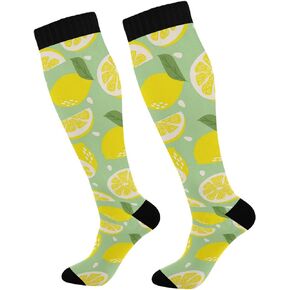 Flowers Leaves Compression Socks for Women and Men Circulation Spring Long Socks for Athletic Running 1