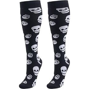 Halloween Compression Socks for Women Girl & Men, 20-30mmhg Copper Fit Support Medical Socks, Knee High Compression Stockings