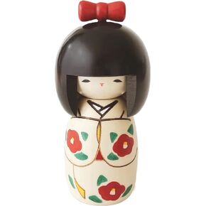 Usaburo Modern Japanese Kokeshi Doll (KOUZITU - Small - Blue), Made in Japan, Collectible Figurines, Traditional Crafts, Girl in Kimono