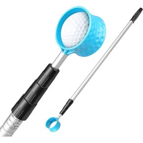 Golf Ball Retriever, 12ft 15ft 18ft Aluminum Alloy Golf Ball Retriever Telescopic for Water Golf Ball Picker Grabber Golf Accessories Golf Gift