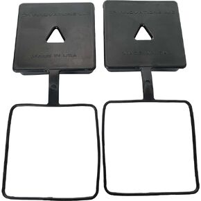 | RV Bumper Plug End Cover with Tether | 2 Pack | Made in USA | Loss Prevention for Sewer Hose