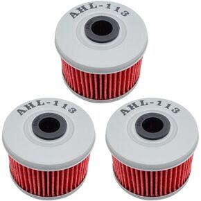 AHL 113 Oil Filter for Honda TRX350FE Rancher 4X4 ES 350 2000-2006 (Pack of 3)