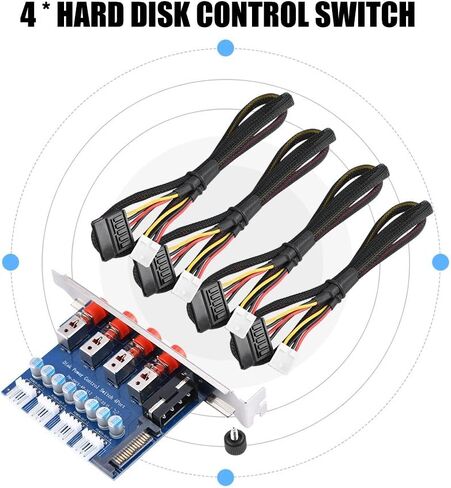 HDD Power Switch, HDD Power Control Switch Hard Drive Selector SATA Drive Switcher for Desktop PC Computer, HDD Button Switch in Kuwait