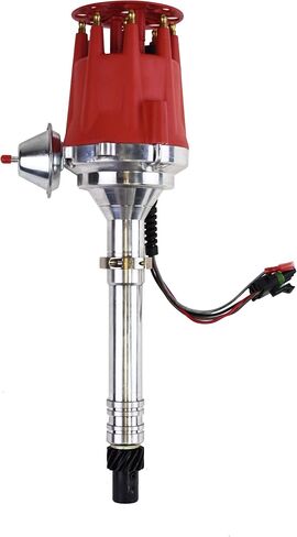 A-Team Performance - Pro Billet Series - Compatible with CHEVY GMC Chevrolet SBC BBC V8 327 350 396 454 Ready to Run Distributor with Fixed Collar R2R Red Cap in Saudi Arabia