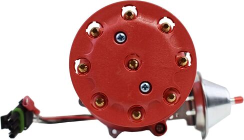 A-Team Performance - Pro Billet Series - Compatible with CHEVY GMC Chevrolet SBC BBC V8 327 350 396 454 Ready to Run Distributor with Fixed Collar R2R Red Cap in Saudi Arabia