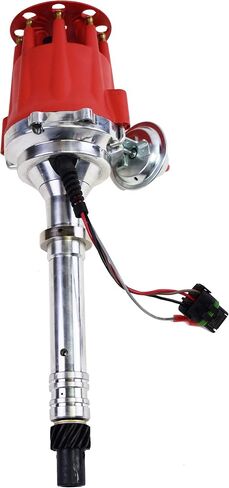 A-Team Performance - Pro Billet Series - Compatible with CHEVY GMC Chevrolet SBC BBC V8 327 350 396 454 Ready to Run Distributor with Fixed Collar R2R Red Cap in Saudi Arabia