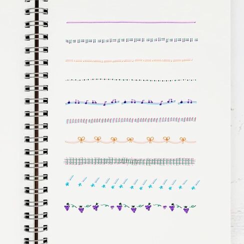 Two Color Line Pen'' twiink'' Different 4 Colors Pattern Set (Pink x Ligh Blue, Violet x Pink, Light Blue x Orange, Pink x Green) in Saudi Arabia