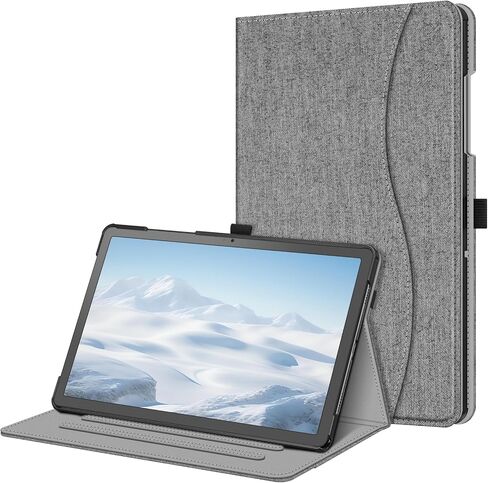 Fintie Multi-Angle Viewing Case for Samsung Galaxy Tab A11+/ A9+ 11 Inch | Front Card Pocket, Vegan Leather Exterior, Scratch-Free Microfiber, Auto Wake/Sleep, for Business Travel, Turquoise in Kuwait