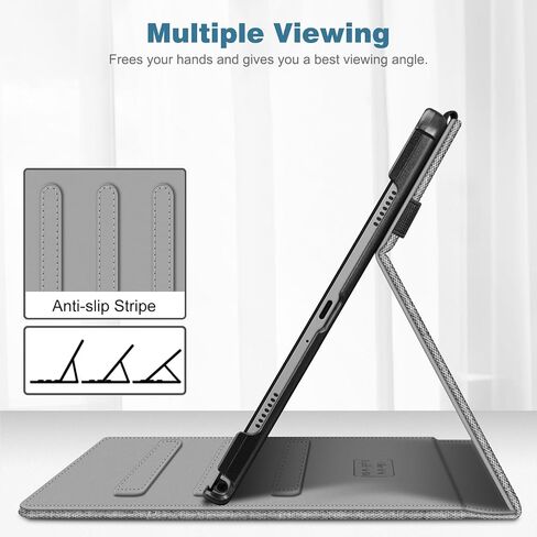 Fintie Multi-Angle Viewing Case for Samsung Galaxy Tab A11+/ A9+ 11 Inch | Front Card Pocket, Vegan Leather Exterior, Scratch-Free Microfiber, Auto Wake/Sleep, for Business Travel, Turquoise in Kuwait