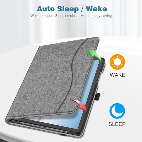 Fintie Multi-Angle Viewing Case for Samsung Galaxy Tab A11+/ A9+ 11 Inch | Front Card Pocket, Vegan Leather Exterior, Scratch-Free Microfiber, Auto Wake/Sleep, for Business Travel, Turquoise in Kuwait