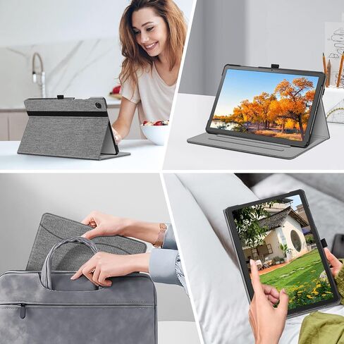 Fintie Multi-Angle Viewing Case for Samsung Galaxy Tab A11+/ A9+ 11 Inch | Front Card Pocket, Vegan Leather Exterior, Scratch-Free Microfiber, Auto Wake/Sleep, for Business Travel, Turquoise in Kuwait