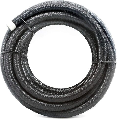 4AN 10Ft Universal Braided Oil Fuel Line Hose Stainless Steel Nylon for 1/4" Tube Size in Kuwait