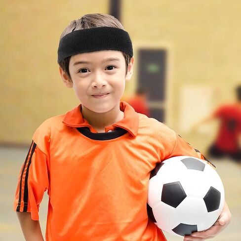 4 Pcs Sport Kids Headbands,Sweat Headband for Boys Girls Athletic Elastic Headbands Colorful for Football Basketball Headband,Over 5 Years Old in Saudi Arabia