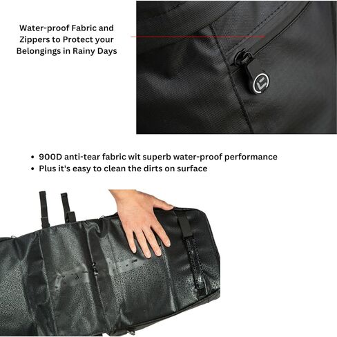 50L Bike Panniers, Water Proof Large Capacity Bags for Rear Rack Back of Bicycles Including Electric Ebike, Bike Trunk, Reflective Trims, Shoulder Bag Convertible in Kuwait