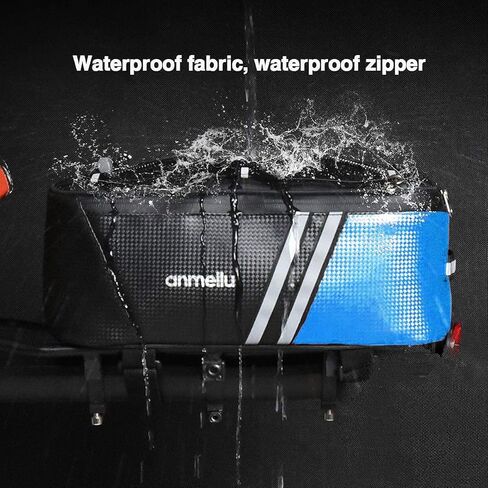 حقيبة حامل الدراجة وحقائب الدراجة للمقعد الخلفي للدراجة وحقيبة الأمتعة للسرج وحقيبة تخزين عاكسة للماء قابلة للطي 7 لتر حزمة حامل البضائع الصغيرة مع غطاء المطر وإكسسوارات الدراجة، أزرق in Kuwait