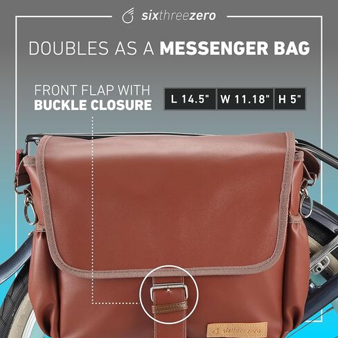 sixthreezero Bike Bag for Front Frame or Rear Rack Mount, Waterproof Messenger Bag Clip On Bicycle Pannier with Shoulder Strap in Kuwait