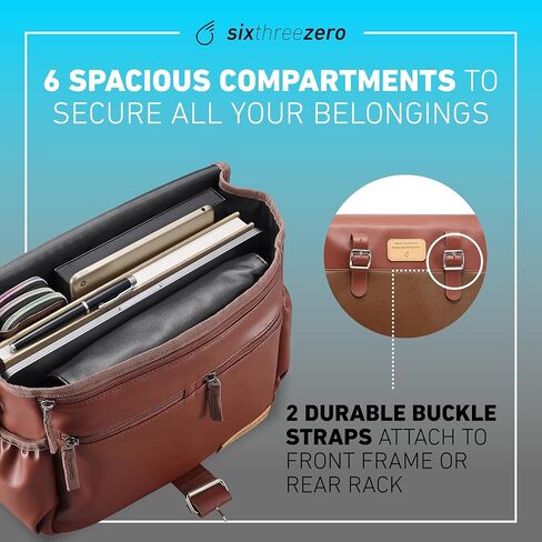 sixthreezero Bike Bag for Front Frame or Rear Rack Mount, Waterproof Messenger Bag Clip On Bicycle Pannier with Shoulder Strap in Kuwait