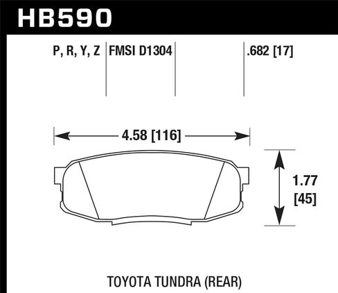 Hawk Performance HB590Y.682 LTS Brake Pad in Saudi Arabia