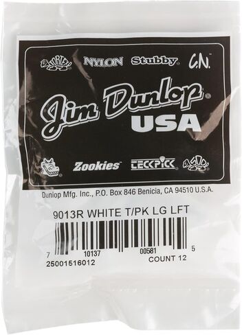 JIM DUNLOP 9002R White Plastic Thumbpicks, Medium, 12/Bag in Saudi Arabia