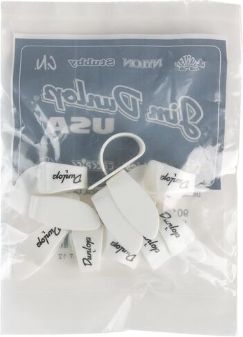 JIM DUNLOP 9002R White Plastic Thumbpicks, Medium, 12/Bag in Saudi Arabia