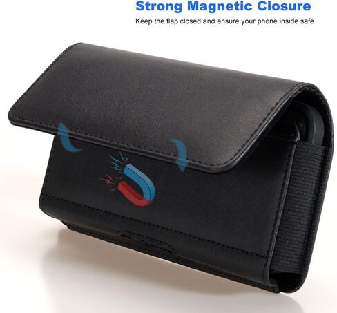 PU Leather Phone Holster Belt Case for Samsung Galaxy S24 Ultra S23 Ultra S22 Ultra A03S A14 A13 A12 A32 5G A23 Note 20 Ultra, Moto G Stylus 5G G Power 2023 2022 G Pure TCL 40XL Belt Clip Pouch Holder in Saudi Arabia