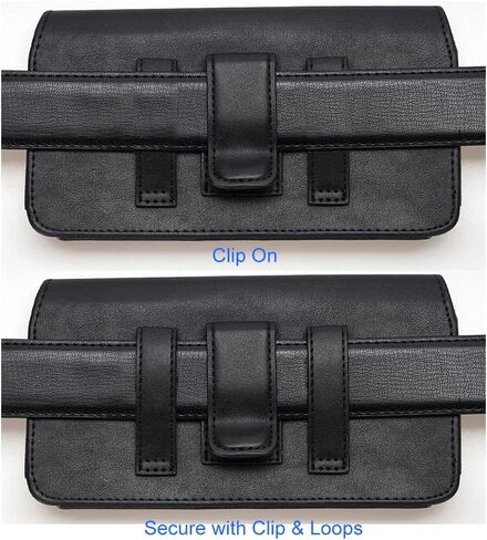 PU Leather Phone Holster Belt Case for Samsung Galaxy S24 Ultra S23 Ultra S22 Ultra A03S A14 A13 A12 A32 5G A23 Note 20 Ultra, Moto G Stylus 5G G Power 2023 2022 G Pure TCL 40XL Belt Clip Pouch Holder in Saudi Arabia