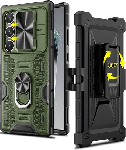Caka for Samsung Galaxy S23 Ultra Case with Stand and Belt Clip Holster in Kuwait