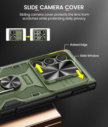 Caka for Samsung Galaxy S23 Ultra Case with Stand and Belt Clip Holster in Kuwait