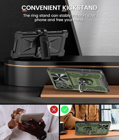 Caka for Samsung Galaxy S23 Ultra Case with Stand and Belt Clip Holster in Kuwait