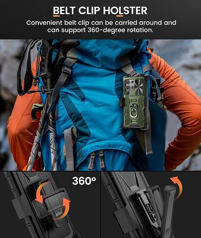 Caka for Samsung Galaxy S23 Ultra Case with Stand and Belt Clip Holster in Kuwait