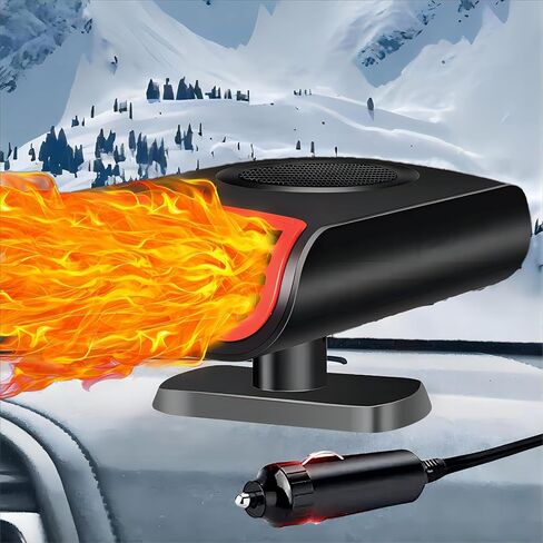 Car Heater - 12V Car Heater That Plugs Into Cigarette Lighter, Portable Car Heater Car Fan Heater, Seat Heater, 2 in 1 Portable Fast Heating Car Heater Windsheild Defroster Windscreen in Saudi Arabia