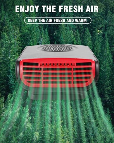 Car Heater - 12V Car Heater That Plugs Into Cigarette Lighter, Portable Car Heater Car Fan Heater, Seat Heater, 2 in 1 Portable Fast Heating Car Heater Windsheild Defroster Windscreen in Saudi Arabia